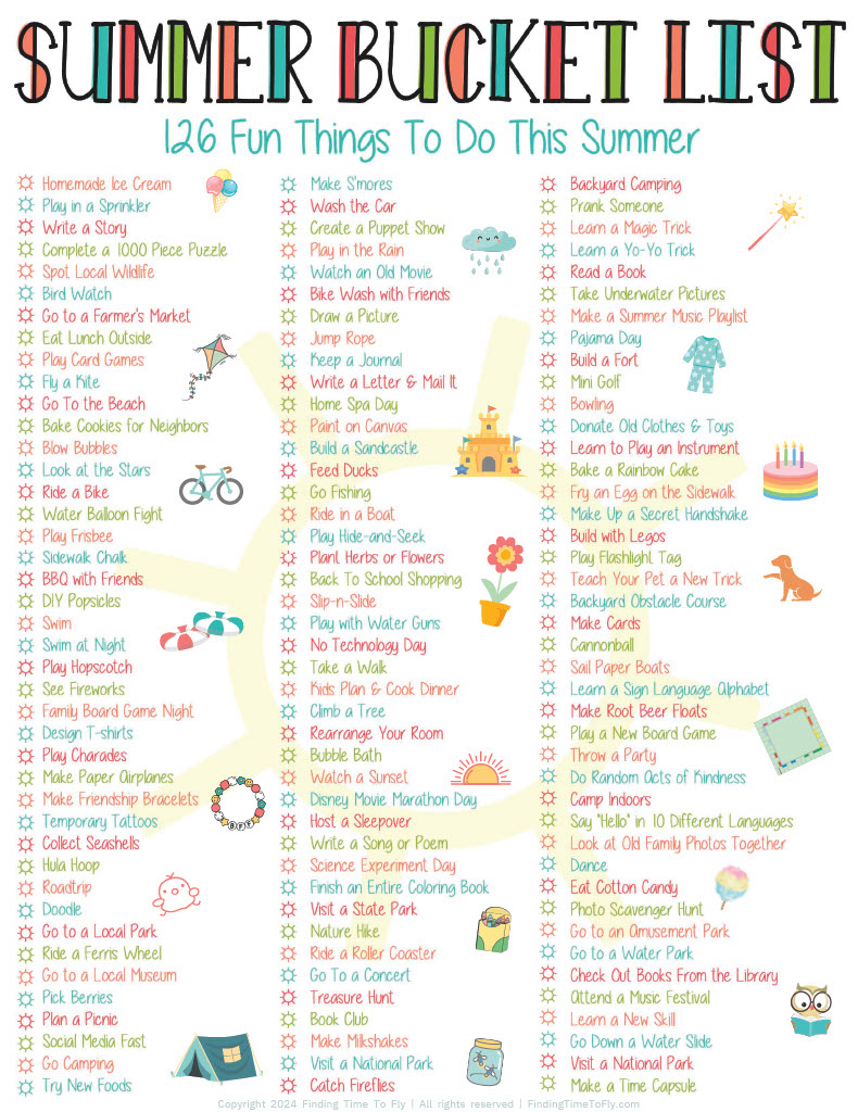 Summer bucketlist