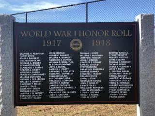 WWI Honor Roll at Lowell Field