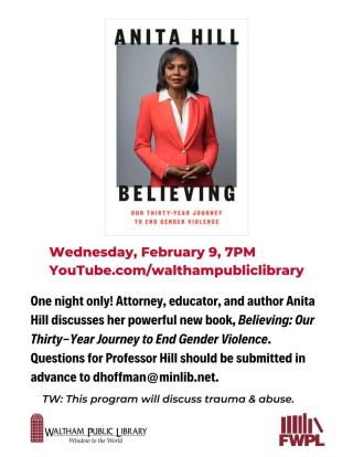 One night only! Anita Hill Talks About Her Book, Believing