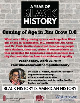 A Year of Black History: Coming of Age in Jim Crow D.C.