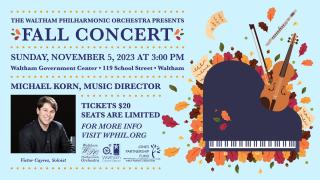 Waltham Philharmonic Orchestra - Fall Concert 