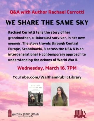 We Share the Same Sky with Author Rachael Cerrotti