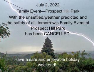 UPDATE - SATURDAY'S Independence Day activities have been CANCELLED!