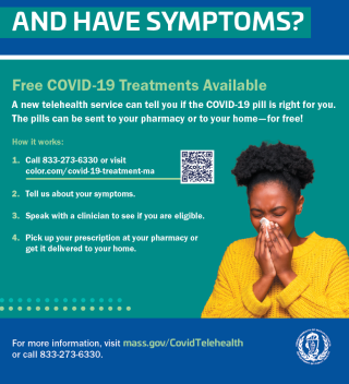 Have possible COVID-19 symptoms? Check out the new MA telehealth service for COVID-19 treatment