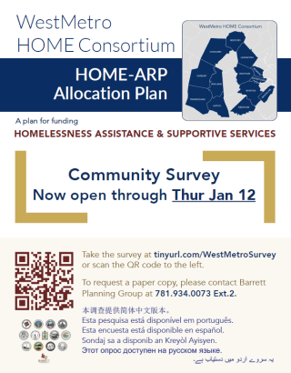 The WestMetro HOME Consortium invites you to take a COMMUNITY SURVEY for the development of the Consortium's HOME-ARP Allocation