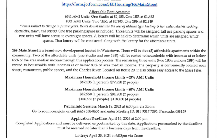 Affordable Housing Lottery