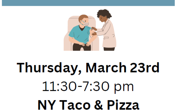 Charles River Community Health is hosting a COVID-19 Vaccine Clinic on Thursday, March 23rd!