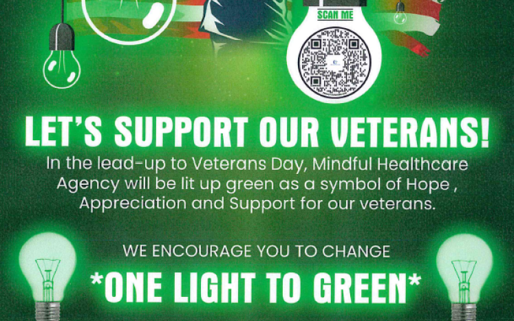 In honor of Veterans Day this week, let's show & share our support and change one light to green! 