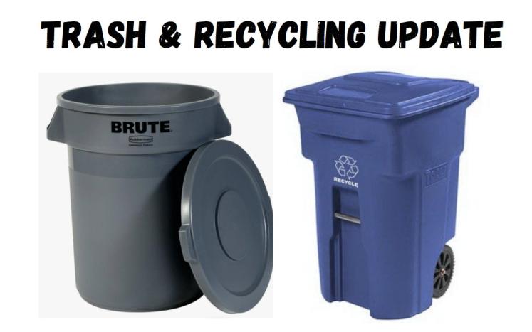 A reminder that trash & recycling is ON SCHEDULE WITH NO DELAYS this week