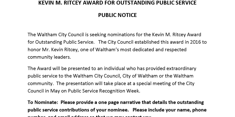 Ritcey Award